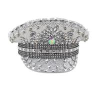 YIZITU Wedding Bride Captain With Decors Women Christmas Halloween Party Hat Prom Stage Performances Captain For Women