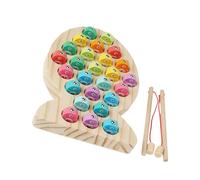 YIZITU Wooden Letter Fishing Toy For Toddler To Learn Spelling While Developing Fine Motor Abilities Wooden Fishing Toy