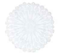 Yizunnu Handmade Crochet Tablecloth Small Round Doily Table Cover Cotton Lace Table Cloth,White50-55cm