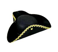 YiZYiF Adult Pirate Costume Hat with Authentic Tricorn Design Unisex Halloween Masquerade Party Accessory for Pirates Type A One Size