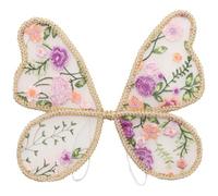YiZYiF Adults Kids Shiny Butterfly Angel Wings Transparent Flower Embroidered Fairy Wings for Halloween Type G-5 One Size