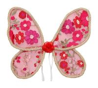 YiZYiF Adults Kids Shiny Butterfly Angel Wings Transparent Flower Embroidered Fairy Wings for Halloween Type E-3 One Size