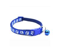 YiZYiF Cute Breakaway Cat Collar Soft Paw Print Design with Bell Adjustable Safety Collar for Kittens Small Pets Royal Blue One Size