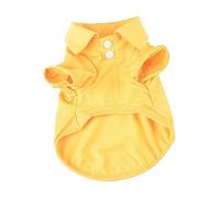 YiZYiF Cute Dog Shirts Casual Comfortable Pet T-shirt Mesh Breathable Puppy Summer Clothes for Pomeranian Yellow XS