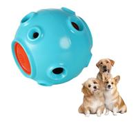 YiZYiF Dog Puzzle Ball with Squeaky Sound Interactive Durable Chew Toy Search Catch Fetch Ball for Dogs Blue One Size