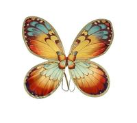YiZYiF Fantasy Butterfly Wings with Elastic Straps Glittering Angel Wing Design for Stage Costumes Festival Events Yellow One Size