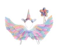 YiZYiF Glow in The Dark Angel Wings Luminescent Feather Headband with Adjustable Fit for Raves Festivals Nighttime Party Size A Wings Headband Star Sticker One Size