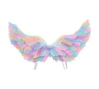 YiZYiF Glow in The Dark Angel Wings Luminescent Feather Headband with Adjustable Fit for Raves Festivals Nighttime Party Size C Wings One Size