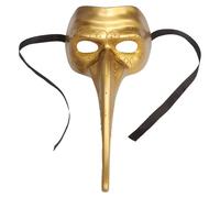 YiZYiF Halloween Long Nose Masquerade Mask Adult Venetian Mask Gothic Punk Bird Mask Beak Mask for Party Prom Cosplay Gold One Size