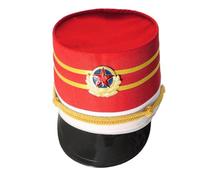 YiZYiF Kids Majorette Top Hat Drum Band Hat Drummer Hats Toy Soldier Hats for Boy Girl Performence Cosplay Party Hat Red B One Size