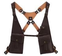 YiZYiF Medieval Leather Underarm Satchel Retro Steampunk Shoulder Bag for Men with Adjustable Strap Vintage Outdoor Type C Black Brown One Size