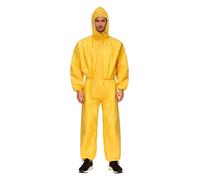 YiZYiF Mens Hazmat Suit Fancy Dress Costume Adult Unisex Work Jumpsuit Long Sleeve Bodysuits Yellow B 3XL