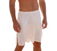 YiZYiF Mens Solid Color Beach Sarong Cover Up Side Split Swimwear Wrap Skirt for Summer Beachwear White M