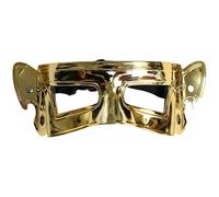 YiZYiF Mystical Sanxingdui Mask Vintage Bronze Finish Half Face Cover with Adjustable Straps for Masquerade Balls Gold A One Size