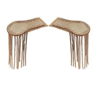 YiZYiF Napoleonic Vintage Epaulette Replica Historical Cord Brass Button Military Uniform War Film Costume Accessory Black Gold One Size