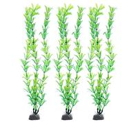 YiZYiF Set of 3 Artificial Water Grass Plants Plastic Green Plant for Aquarium Fish Tank Decoration Ornament B Multi