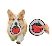 YiZYiF Soft Dog Toy with Inside Crinkle Vegetable Plush for Teething Puppies and Small Dogs Comforting Chew Companion Tomato One Size