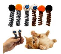 YiZYiF Spooky Bloodshot Eyeball Cat Spring Toys Halloween Pet Supplies with Wiggles Fun Interactive Toys for Your Curious Kitten 6Pcs One Size