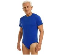 YiZYiF Unisex Adult Elderly Incontinence Bodysuit Special Needs Clothing Caring And Nursing Clothes Blue L