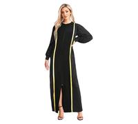 YiZYiF Unisex Women Men Clergy Cassock Robe Contrast Color Long Sleeve Church Choir Robe Clergy Maxi Robe Black XL