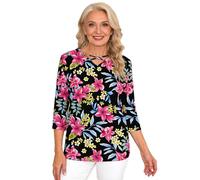 YiZYiF Women’s Open-Back Adaptive Criss Cross Neckline Top for Elderly Caring Alzheimer Patient Black L