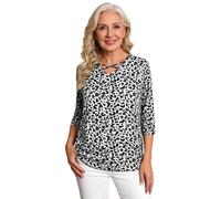 YiZYiF Women’s Open-Back Adaptive Criss Cross Neckline Top for Elderly Caring Alzheimer Patient Leopard L