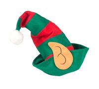 YiZYiF Xmas Helper Elf Hat with Realistic Ears Plush Christmas Elf Cap with Jingle Bell for Christmas Pageants Type A Kids One Size