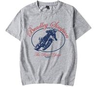 YIZZZFA Bradley Simpson The Panic Years 2025 T-Shirts, Unisex Round Neck Short Sleeve Printed for Music Fans,Gray,L