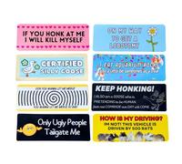 YJ Premiums 10PC Funny Car Bumper Stickers | Waterproof Auto Bumpers Sticker Decals for Cars Fun Cute Joke Hilarious Gag Humor Im Sorry Let Me Merge Honk Certified Silly Goose for Adults Gifts