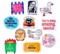 YJ PREMIUMS 12-Piece Fridge Magnets - Funny Memes, Cute Animals, and Words for Home/Office Decoration