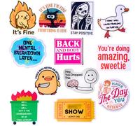 YJ PREMIUMS 12-Piece Fridge Magnets - Funny Memes, Cute Animals, and Words for Home/Office Decoration