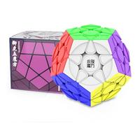 YJ YuHu V2 Megaminx Speed Cube, Dodecahedron Cube Stickerless Pentagon Magic Puzzle 3D Brain Teaser Puzzle Cube Toys Educational Games Presents Speed Cube