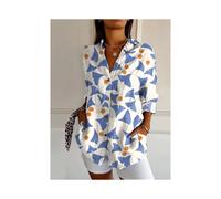 (YJ4974-MC, M) new women's shirts Summer European and American fashion hot-selling three-quarter sleeve shirts Animal pattern 3D printing