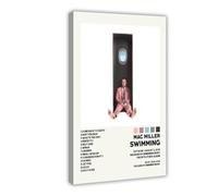 YJACED Exclusive Art Rapper Mac Poster Miller Music Cover Swimming Canvas Poster Wall Art Decor Print Picture Paintings for Living Room Bedroom Decoration 24x36inch(60x90cm)