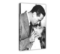 YJACED Film Actor-Lauren Bacall And Humphrey Bogart Vintage Photograph Canvas Poster Bedroom Decor Landscape Office Room Decor Gift 12x18inch(30x45cm)