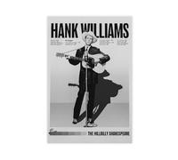 YJACED Hank Williams Poster Old School Country Music Wall Art 1950s 60s Canvas Poster Bedroom Decor Landscape Office Room Decor Gift 20x30inch(50x75cm)