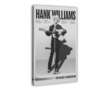YJACED Hank Williams Poster Old School Country Music Wall Art 1950s 60s Canvas Poster Wall Art Decor Print Picture Paintings for Living Room Bedroom Decoration 20x30inch(50x75cm)