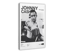 YJACED Johnny Cash Poster Canvas Poster Bedroom Decor Landscape Office Room Decor Gift 16x24inch(40x60cm)