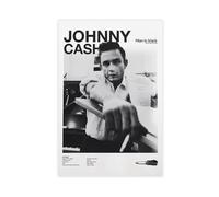YJACED Johnny Cash Poster Canvas Poster Wall Art Decor Print Picture Paintings for Living Room Bedroom Decoration 24x36inch(60x90cm)