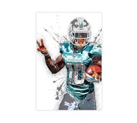 YJACED Miami Dolphins Tyreek Hill Football Poster Canvas Poster Bedroom Decor Landscape Office Room Decor Gift 20x30inch(50x75cm)