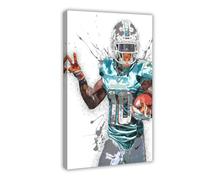 YJACED Miami Dolphins Tyreek Hill Football Poster Canvas Poster Bedroom Decor Landscape Office Room Decor Gift 20x30inch(50x75cm)