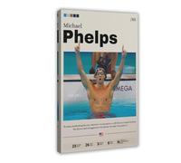 YJACED Michael Phelps Wall Art Poster Canvas Poster Bedroom Decor Landscape Office Room Decor Gift 16x24inch(40x60cm)