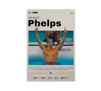YJACED Michael Phelps Wall Art Poster Canvas Poster Bedroom Decor Landscape Office Room Decor Gift 12x18inch(30x45cm)