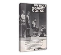 YJACED Original Vintage Mini Poster Magazine Clipping - 1980s Drugs Awareness Campaign (Heroin) Canvas Poster Bedroom Decor Landscape Office Room Decor Gift 20x30inch(50x75cm)