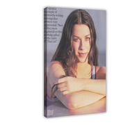YJACED Original Vintage Mini Poster Magazine Clipping - Alanis Morissette, France, 1996 Canvas Poster Bedroom Decor Landscape Office Room Decor Gift 20x30inch(50x75cm)