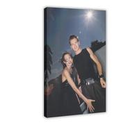 YJACED Original Vintage Mini Poster Magazine Clipping - Angelina Jolie & Johnny Lee Miller Canvas Poster Wall Art Decor Print Picture Paintings for Living Room Bedroom Decoration 12x18inch(30x45cm)