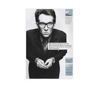 YJACED Original Vintage Mini Poster Magazine Clipping - Elvis Costello, London, 1977 Canvas Poster Bedroom Decor Landscape Office Room Decor Gift 16x24inch(40x60cm)