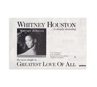 YJACED Original Vintage Mini Poster Magazine Clipping - Whitney Houston - Greatest Love Of All Canvas Poster Bedroom Decor Landscape Office Room Decor Gift 24x36inch(60x90cm)