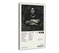 YJACED Rod Wave Soulfly Album Art Poster Canvas Poster Wall Art Decor Print Picture Paintings for Living Room Bedroom Decoration 24x36inch(60x90cm)