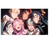 YJacuing Alien Stage Karmic Angel Series PVC Wall Poster, Officially Licensed Anime ALNST Merch, 22.4" x 12.6", Limited Edition (All Members)